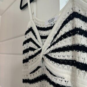 Crochet Dress STUDIO by the Workshop Black and White Large
